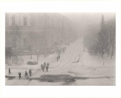 A white-out at the Kremlin greets the delegates to the XXV Congress of the CPSU, Moscow