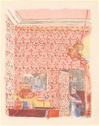 Intérieur aux tentures roses I [Interior with Rose Wallpaper No. 1] from the portfolio Paysages et interieurs [Landscapes and Interiors]