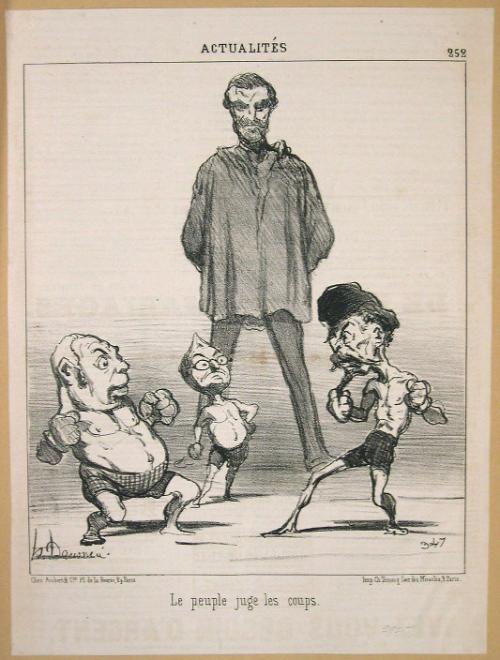 Le peuple juge les coups. 
[The People will judge the blows.]
from the series Actualités, number 252, published in Le Charivari