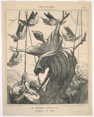 La Nouvelle Assomption. Édition de 1870. 
[The New Assumption, 1870 edition.]
from Actualités, number 109, published in Le Charivari