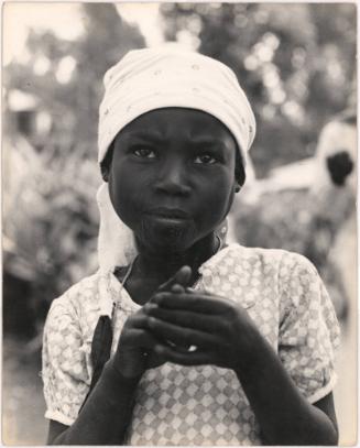 Portrait of a young woman in Haiti